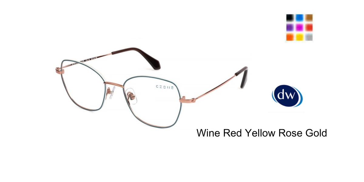 Wine Red Yellow Rose Gold
