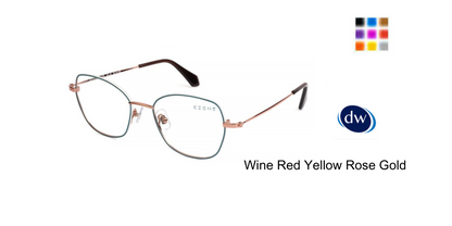 Wine Red Yellow Rose Gold