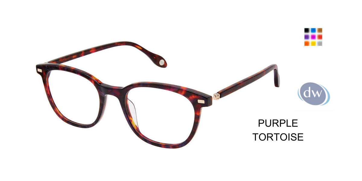 FYSH F-3716 Eyeglasses Purple Tortoise