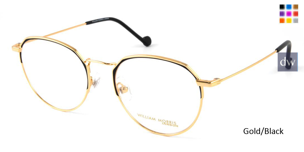 Gold/Black William Morris London WM50100 Eyeglasses.
