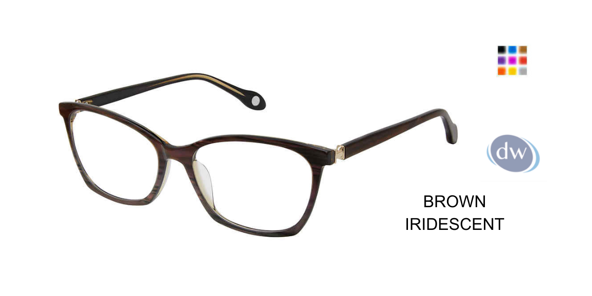 FYSH F-3714 Eyeglasses Brown Iridescent