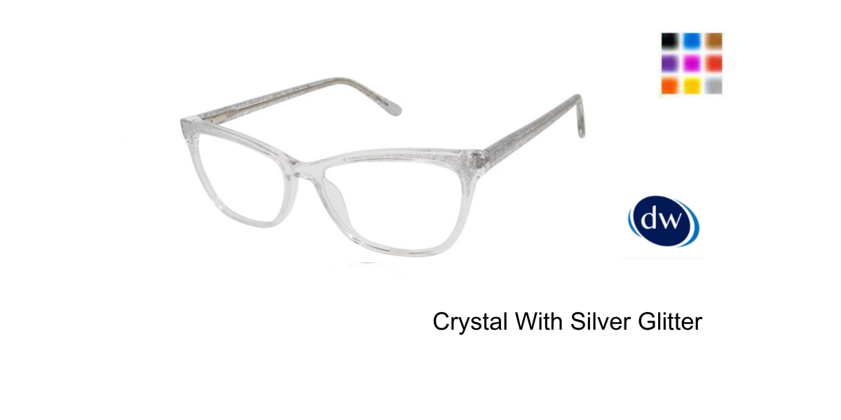 Crystal With Silver Glitter