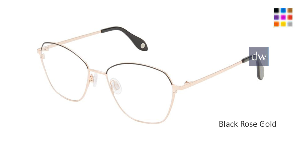 Black Rose Gold Fysh 3653 Eyeglasses.