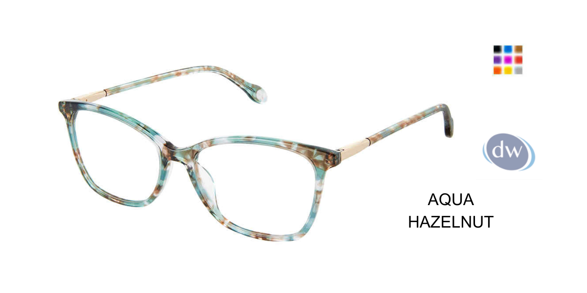 FYSH F-3724 Eyeglasses Aqua Hazelnut