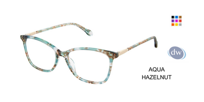 FYSH F-3724 Eyeglasses Aqua Hazelnut