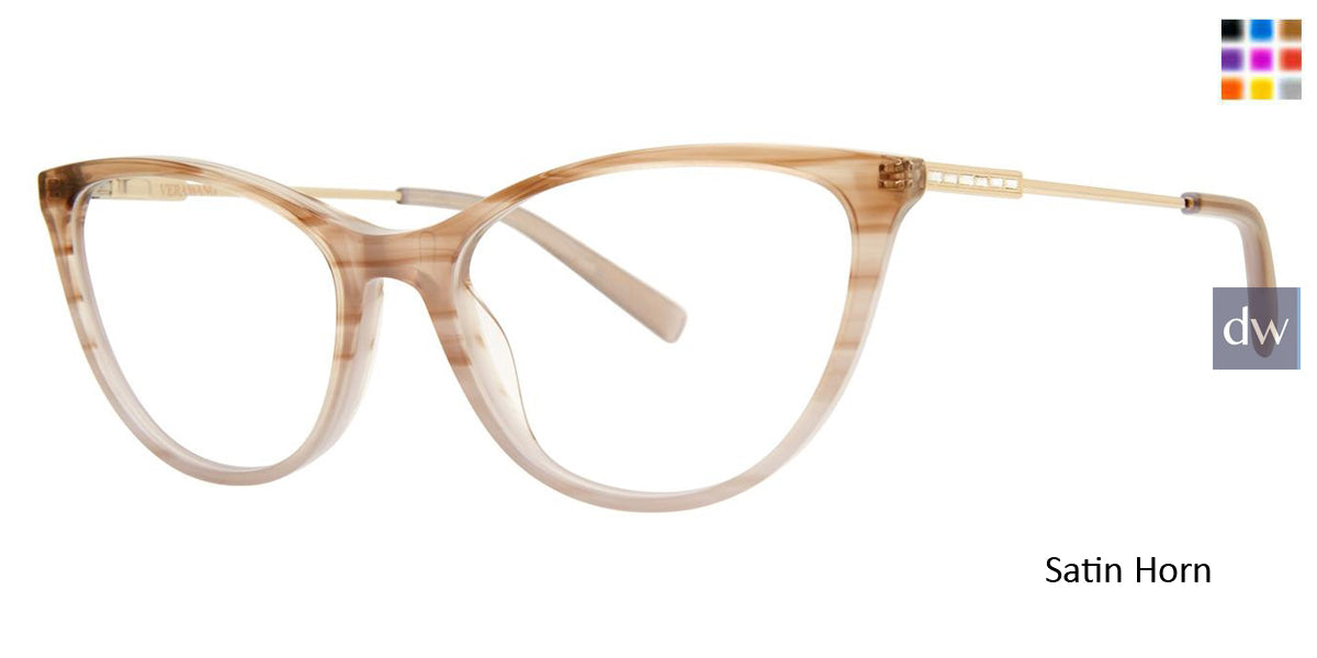 Satin Horn Vera Wang Gizelle Eyeglasses.