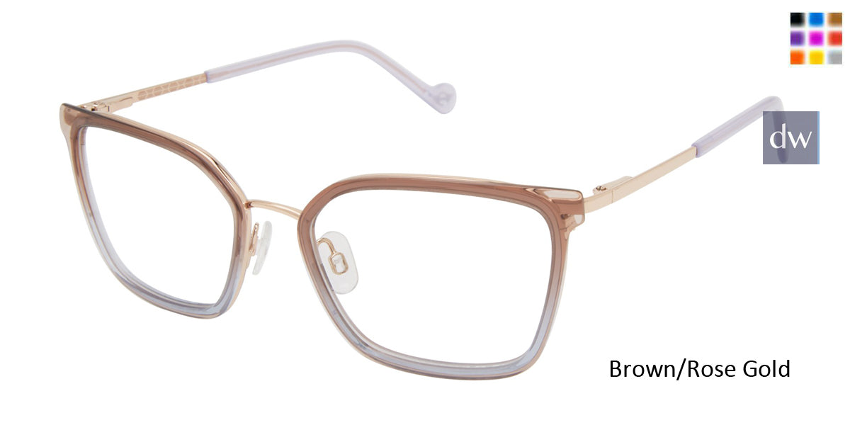 Brown/Rose Gold Mini 761011 Eyeglasses.