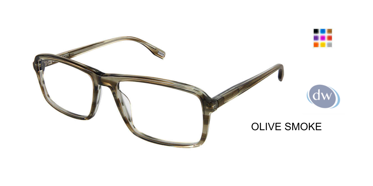 EVATIK E-9258 Eyeglasses Olive Smoke