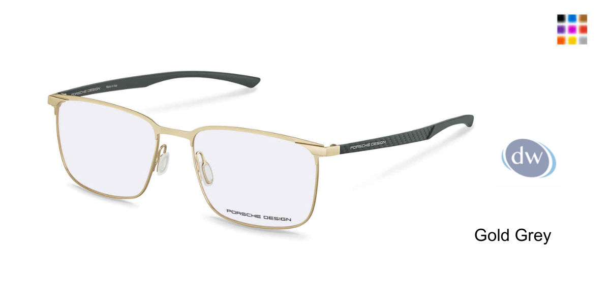 PORSCHE DESIGN P8753 Eyeglasses Gold Grey