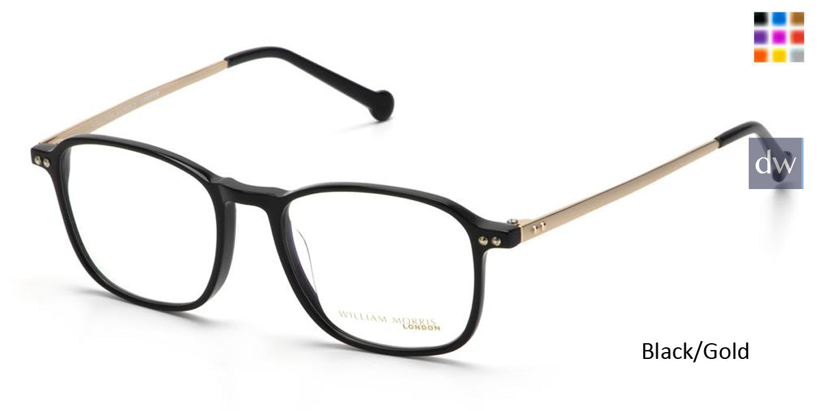 Black/Gold William Morris London WM55008 Eyeglasses.