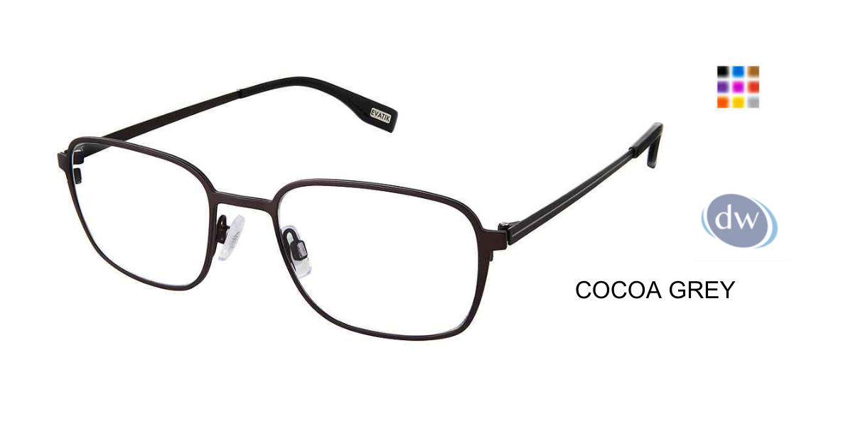 EVATIK E-9246 Eyeglasses COCOA GREY