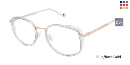 Blue/Rose Gold Mini 741019 Eyeglasses.