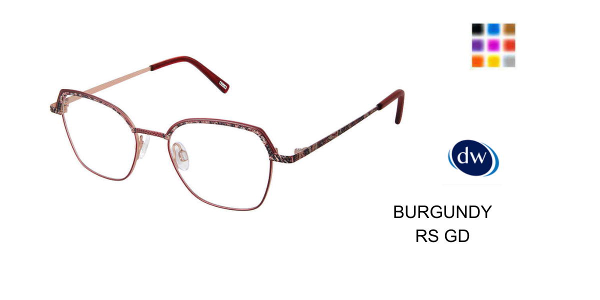 BURGUNDY-RS-GD  K-749 EYEGLASSES