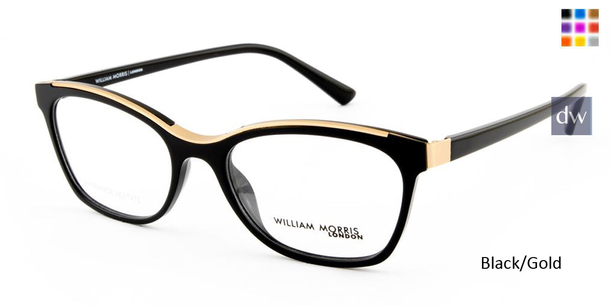 Black/Gold William Morris London WM50141 Eyeglasses - Teenager.