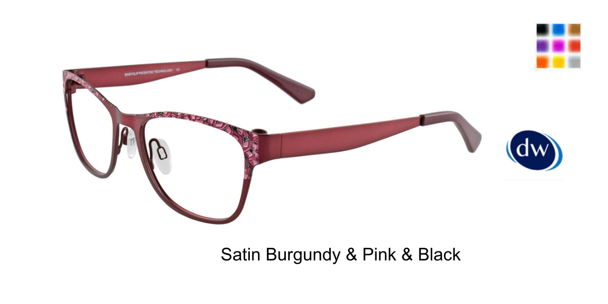 Satin Burgundy Pink Black