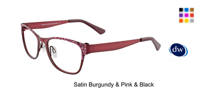Satin Burgundy Pink Black