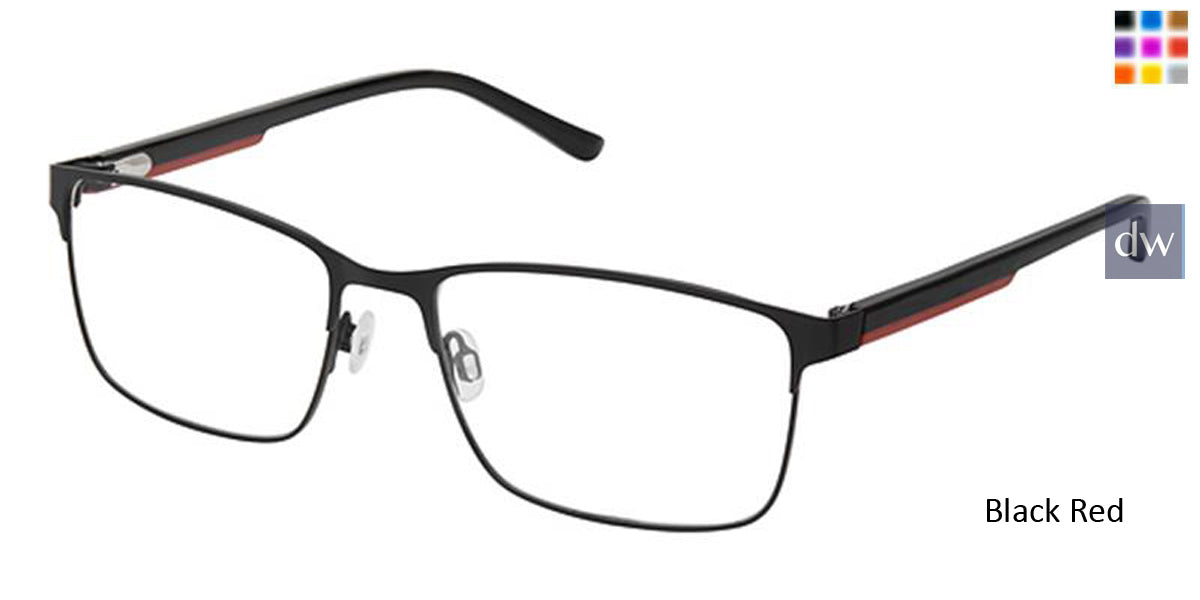 Black Red Superflex SF-564 Eyeglasses.