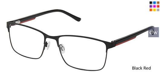 Black Red Superflex SF-564 Eyeglasses.