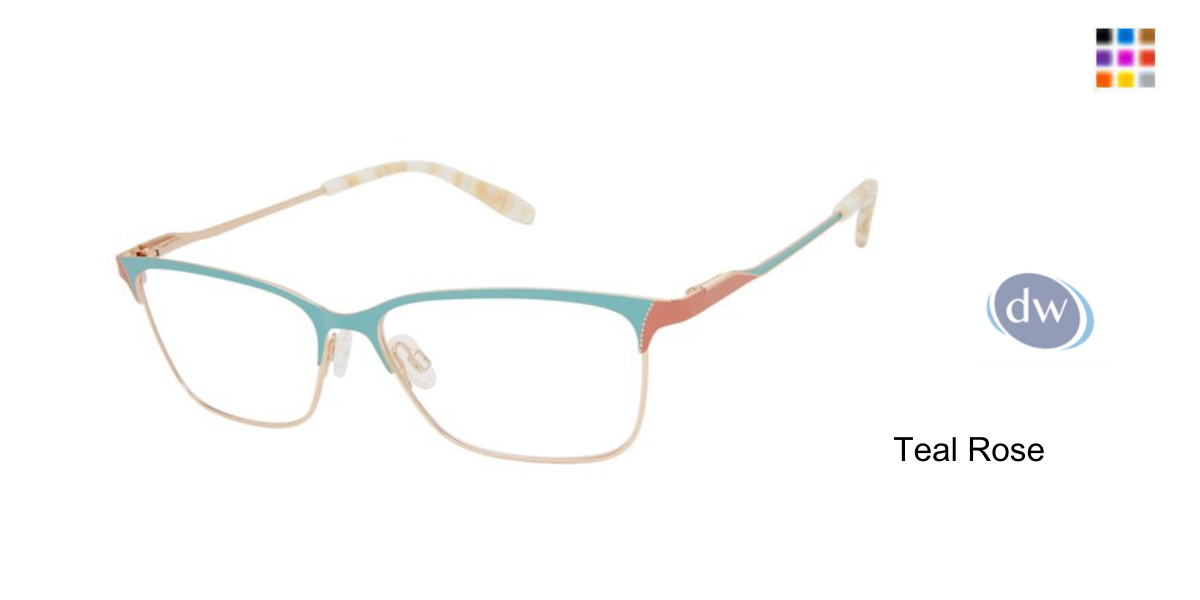 Teal Rose          VICTOR GLEMAUD X TURA VGO011 Eyeglasses