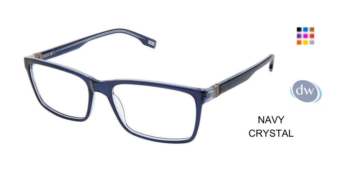 Evatik E-9229 Eyeglasses Navy Crystal