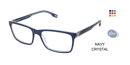 Evatik E-9229 Eyeglasses Navy Crystal
