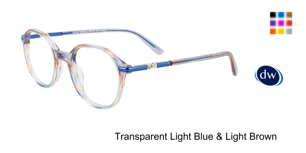 Transparent Light Blue Light Brown