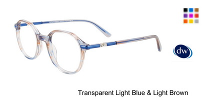 Transparent Light Blue Light Brown