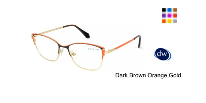Dark Brown Orange Gold