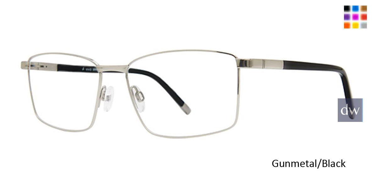 Gunmetal/Black Vivid Collection Vivid 3017 Eyeglasses.