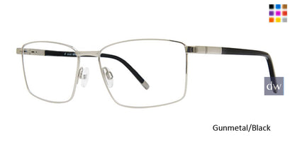 Gunmetal/Black Vivid Collection Vivid 3017 Eyeglasses.