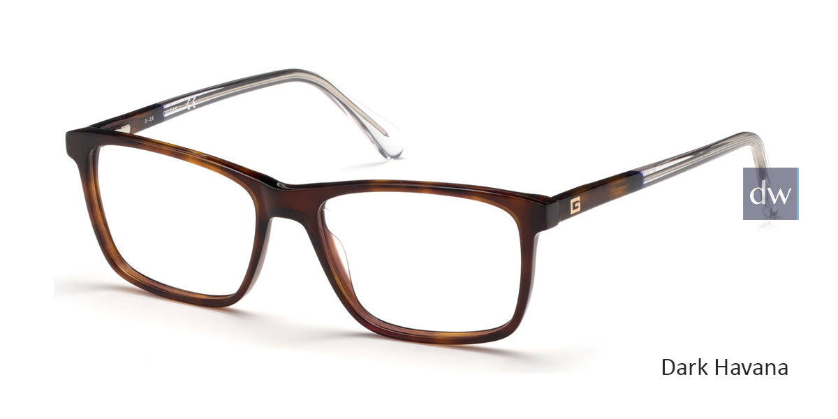 Dark Havana Guess GU1971 Eyeglasses.
