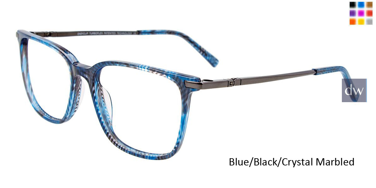 Blue Black Crystal Marbled