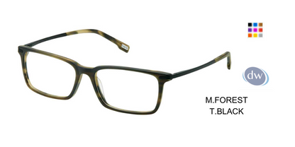 EVATIK E-9240 Eyeglasses MATTE FOREST TORT BLACK
