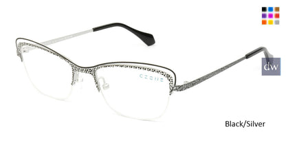 Black/Silver C-Zone A4134 Eyeglasses - Teenager