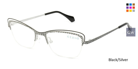 Black/Silver C-Zone A4134 Eyeglasses - Teenager