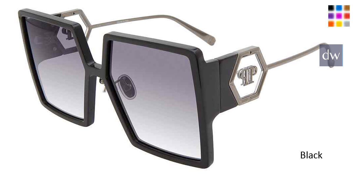 Black Philipp Plein SPP028M Sunglasses.