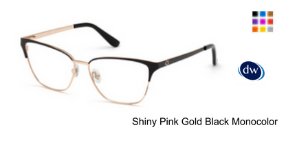 Shiny Pink Gold Black Monocolor