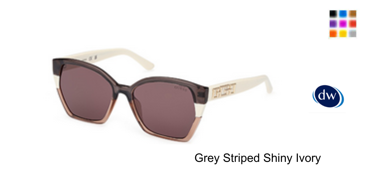 Grey Striped Shiny Ivory