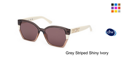 Grey Striped Shiny Ivory