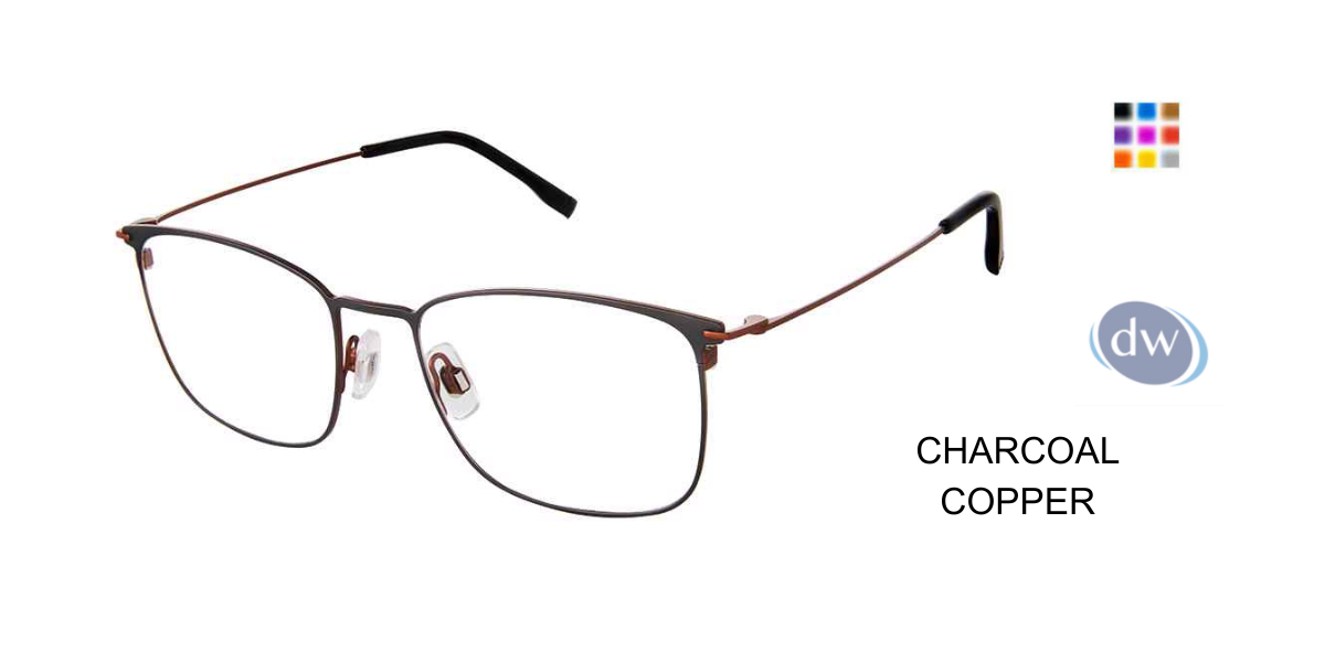 EVATIK E-9244 Eyeglasses CHARCOAL COPPER