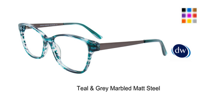 Teal Grey Marbled Matt Steel