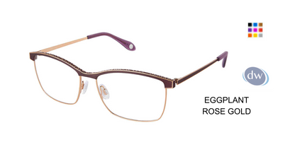 FYSH F-3723 Eyeglasses Eggplant Rose Gold