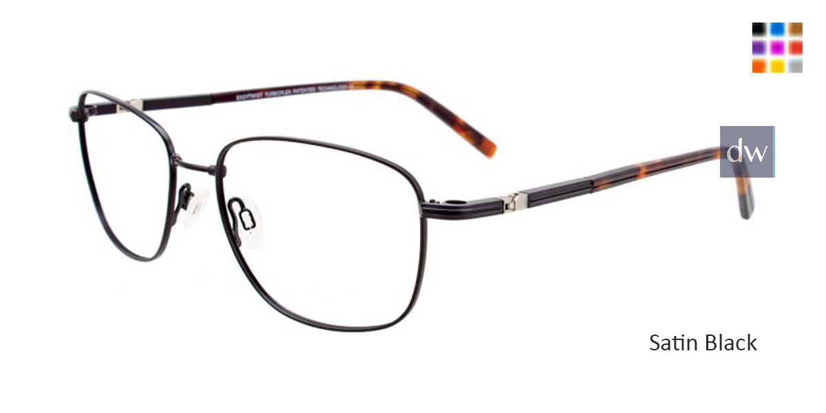 Satin Black Clip & Twist CT261 Eyeglasses.