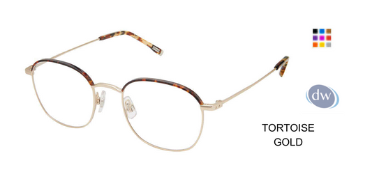 EVATIK E-9224 Eyeglasses TORTOISE GOLD