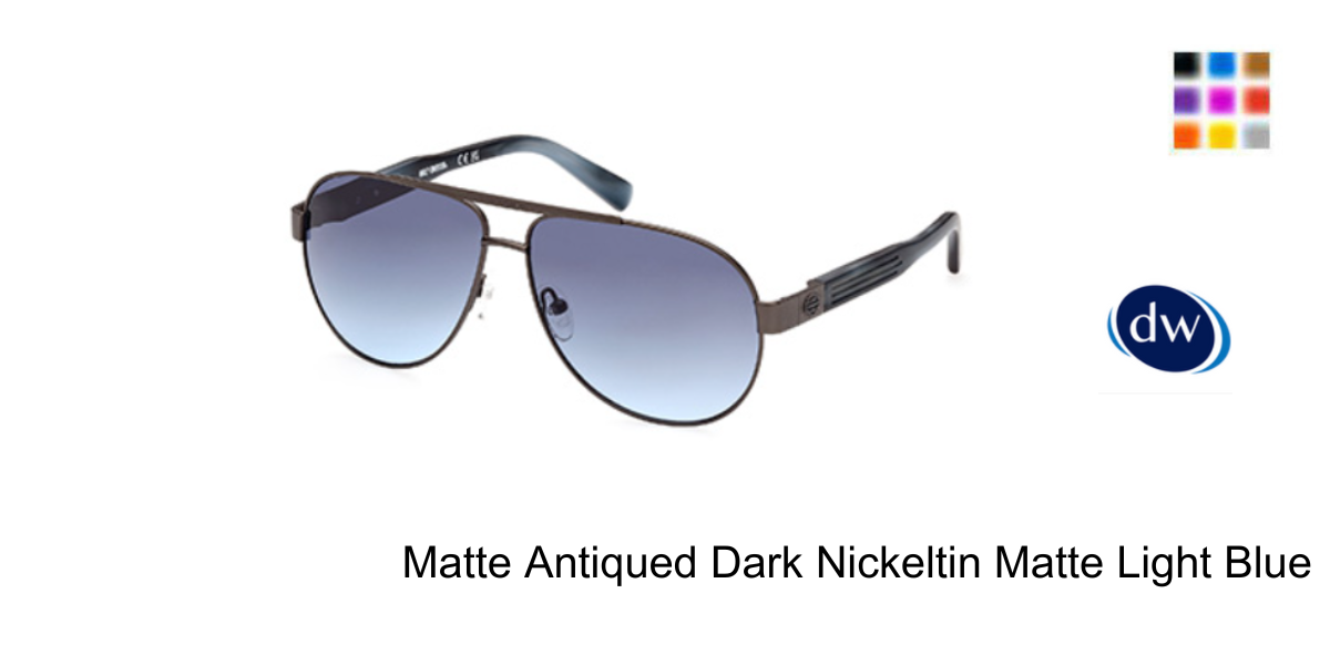 Matte Antiqued Dark Nickeltin Matte Light Blue