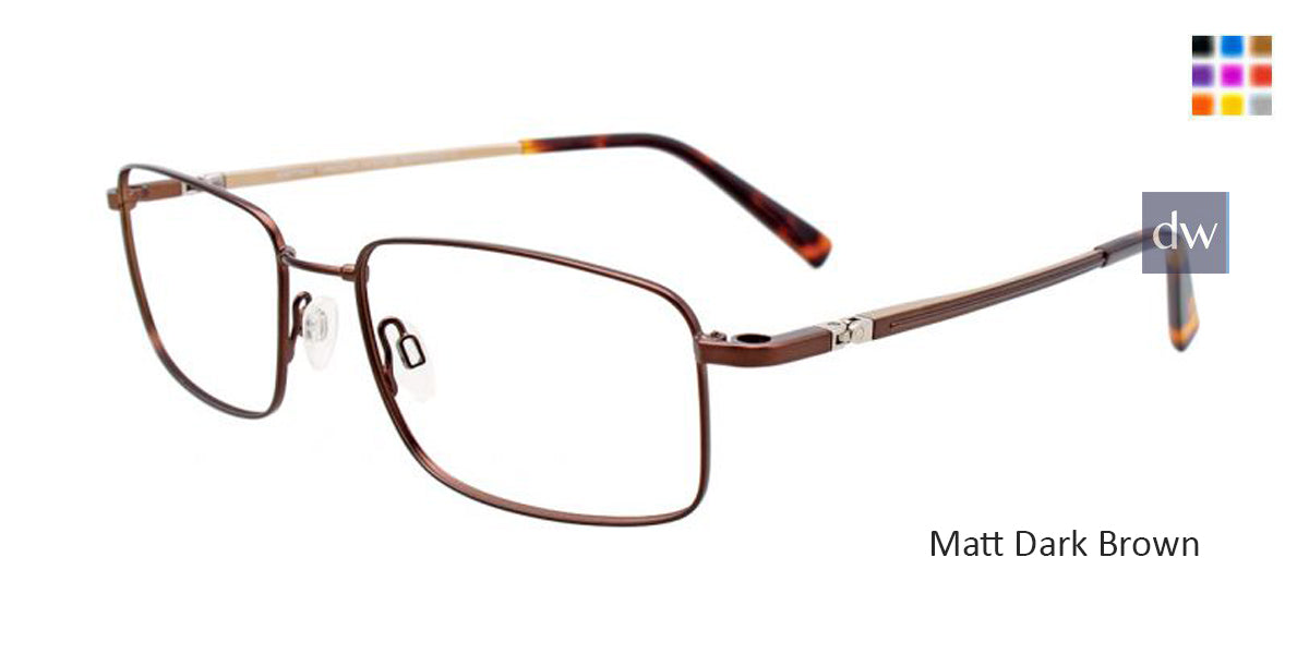 Matt Dark Brown Clip & Twist CT265 Eyeglasses.