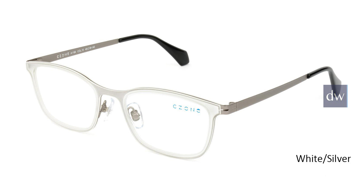 White/Silver C-Z one A1184 Eyeglasses Teenager.