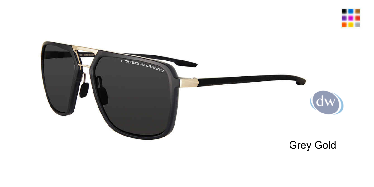 PORSCHE DESIGN P8934 Sunglasses Grey Gold