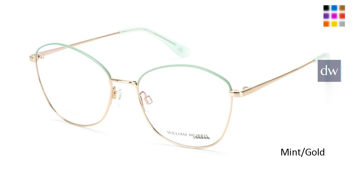 Mint/Gold William Morris London WM50172 Eyeglasses.