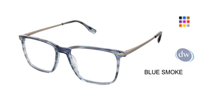EVATIK E-9259 Eyeglasses BLUE SMOKE